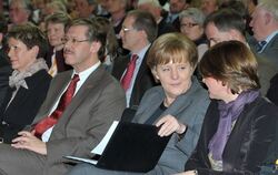 Kanzlerin Angela Merkel in Tübingen.