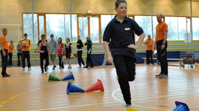 Schneller, höher, weiter: Gomaringer Hauptschüler im Fitness-Test.