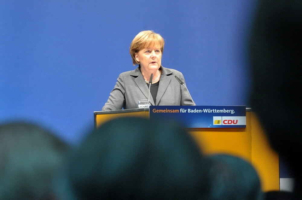 Angela Merkel in Tübingen Februar 2011