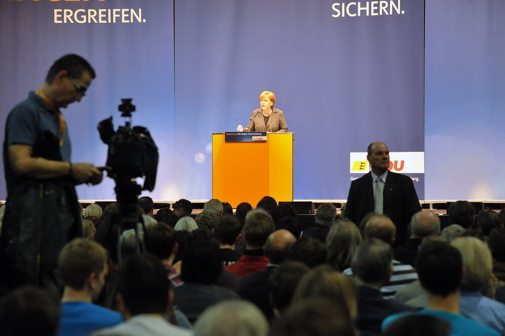 Angela Merkel in Tübingen Februar 2011