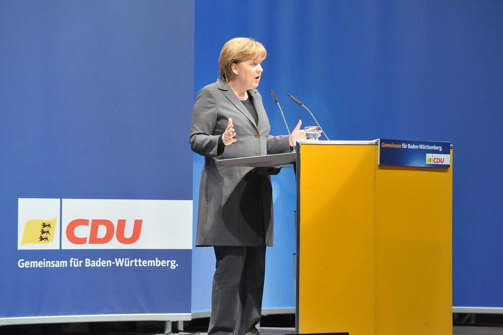 Angela Merkel in Tübingen Februar 2011