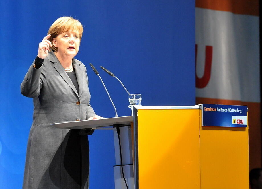 Angela Merkel in Tübingen Februar 2011