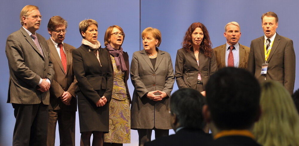 Angela Merkel in Tübingen Februar 2011