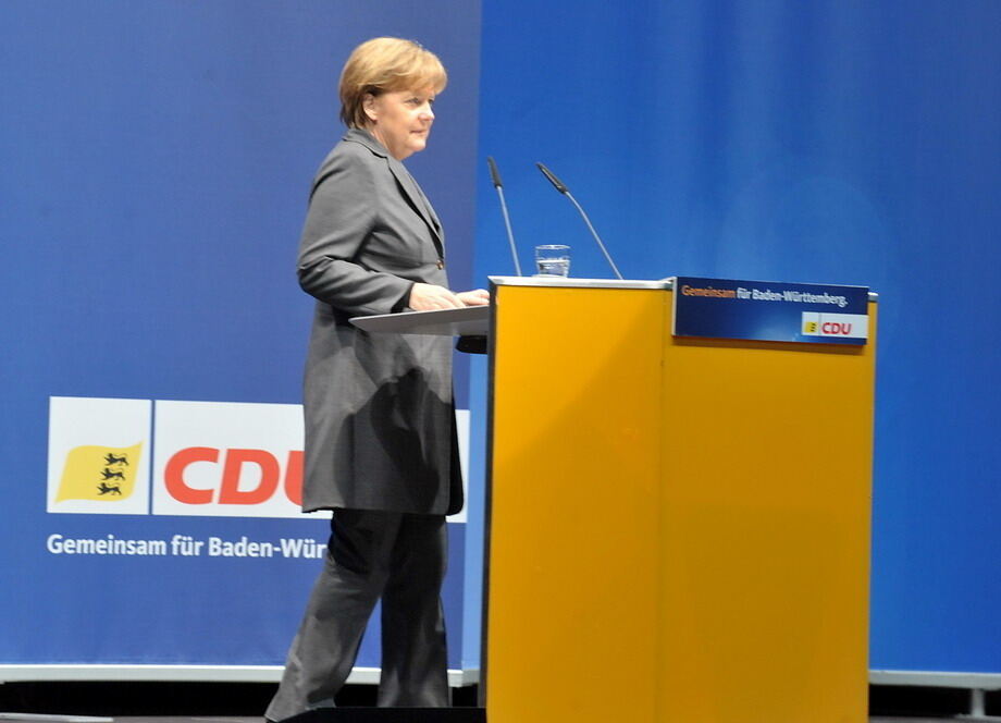 Angela Merkel in Tübingen Februar 2011