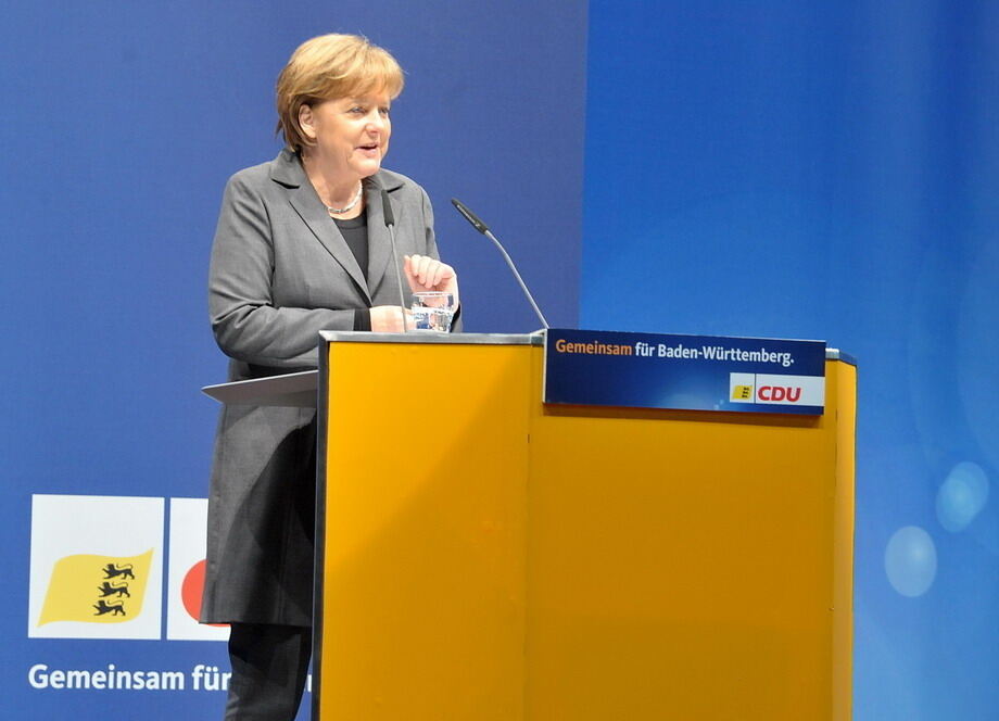 Angela Merkel in Tübingen Februar 2011