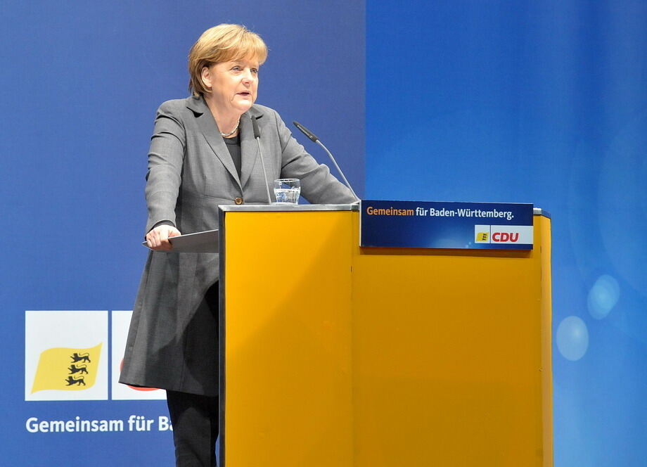 Angela Merkel in Tübingen Februar 2011