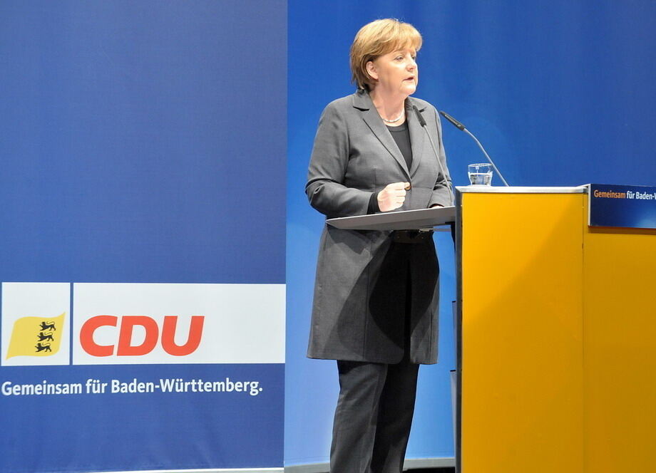 Angela Merkel in Tübingen Februar 2011