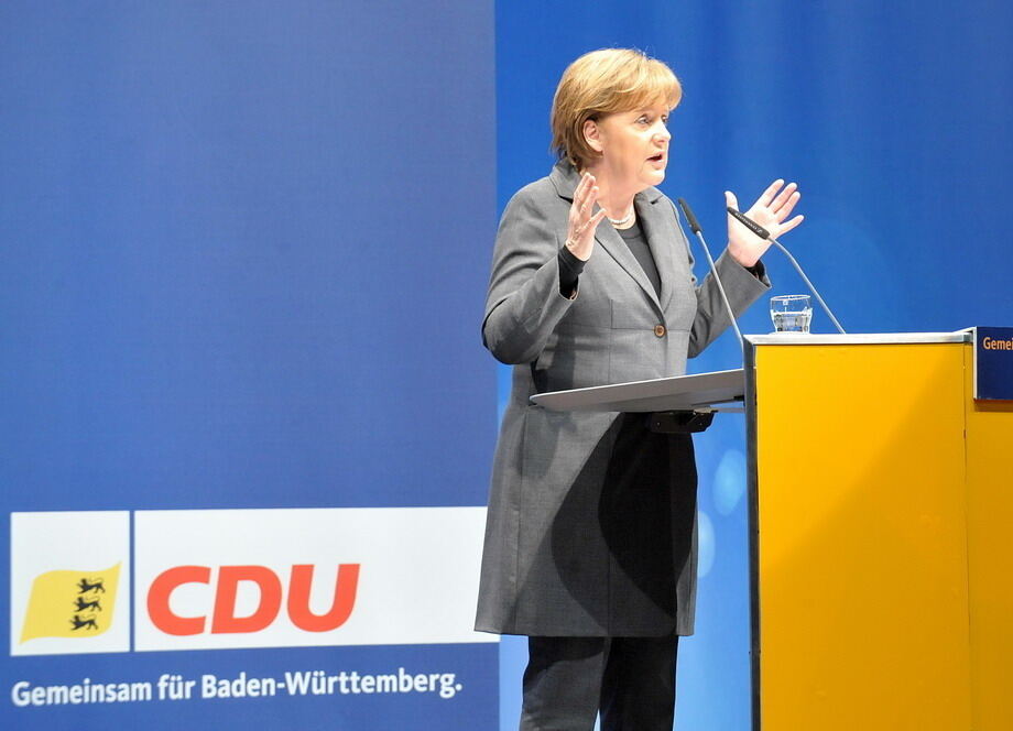 Angela Merkel in Tübingen Februar 2011