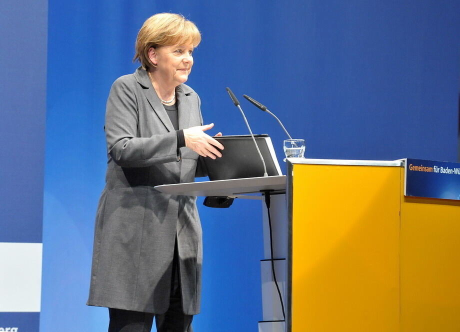 Angela Merkel in Tübingen Februar 2011