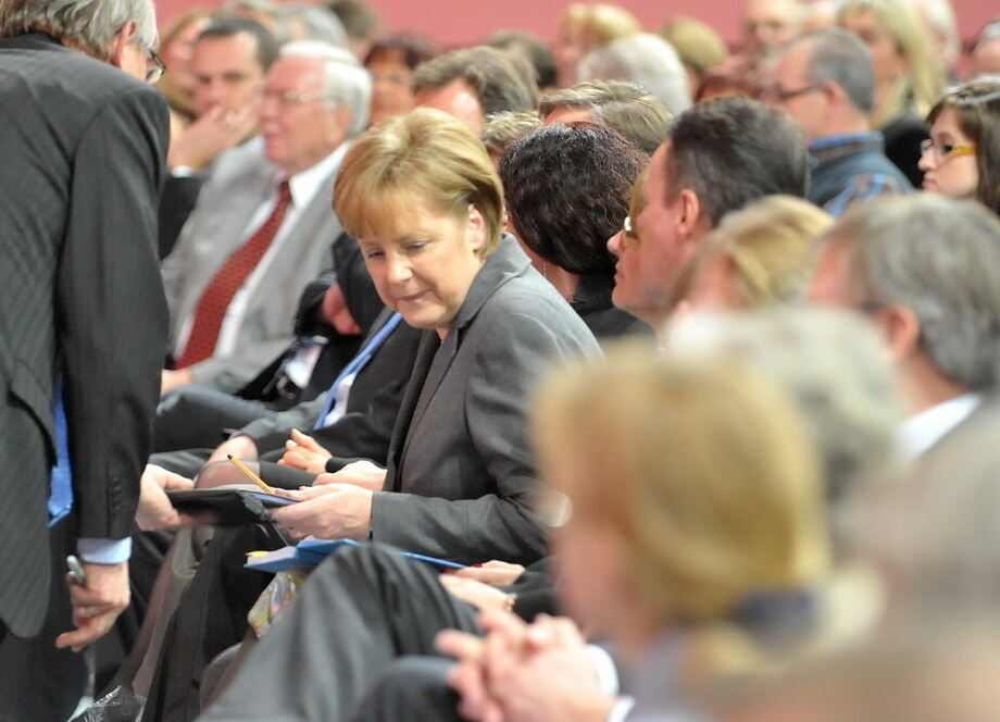 Angela Merkel in Tübingen Februar 2011