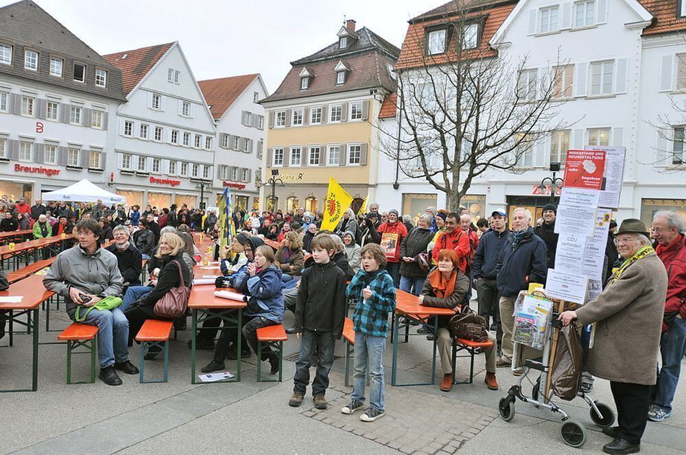 Anti-Atomveranstaltung auf dem Reutlinger Marktplatz März 2011