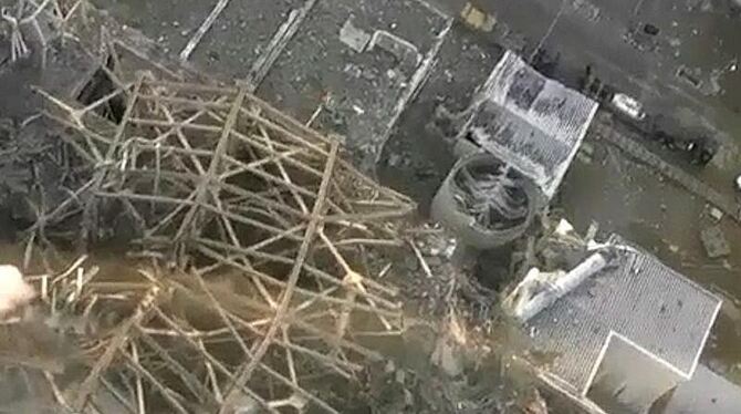 Das AKW Fukushima nach den Bränden in der vergangenen Woche. Foto:/Video: Tepco