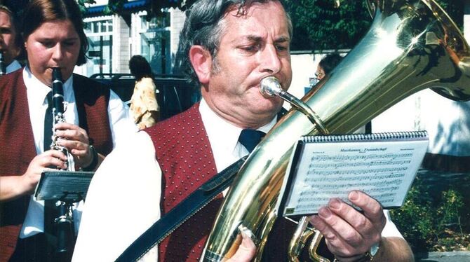 Otto Schäfer, Baritonhornbläser und Notenwart der Stadtkapelle. FOTO: PR