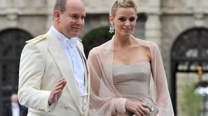 Hochzeitsgäste: Fürst Albert II. von Monaco und Charlene Wittstock.