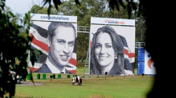 In Stein »gemeißelt«: William und Kate.