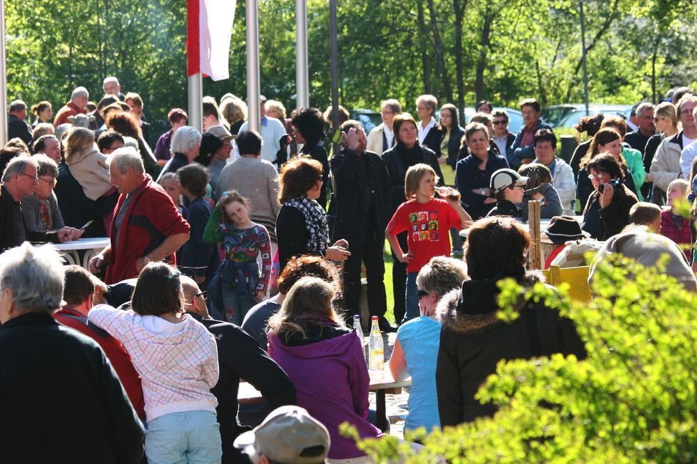 Kunst Schaf Herde Münsingen Mai 2011