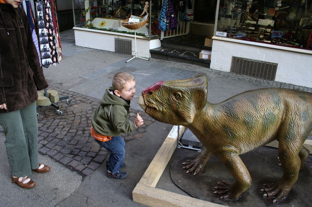 Dino-Fans auf Foto-Safari