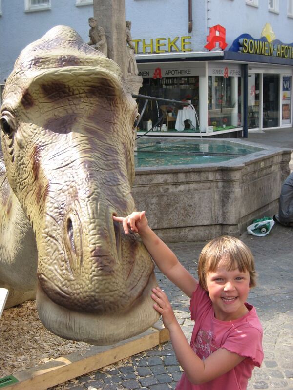 Dino-Fans auf Foto-Safari