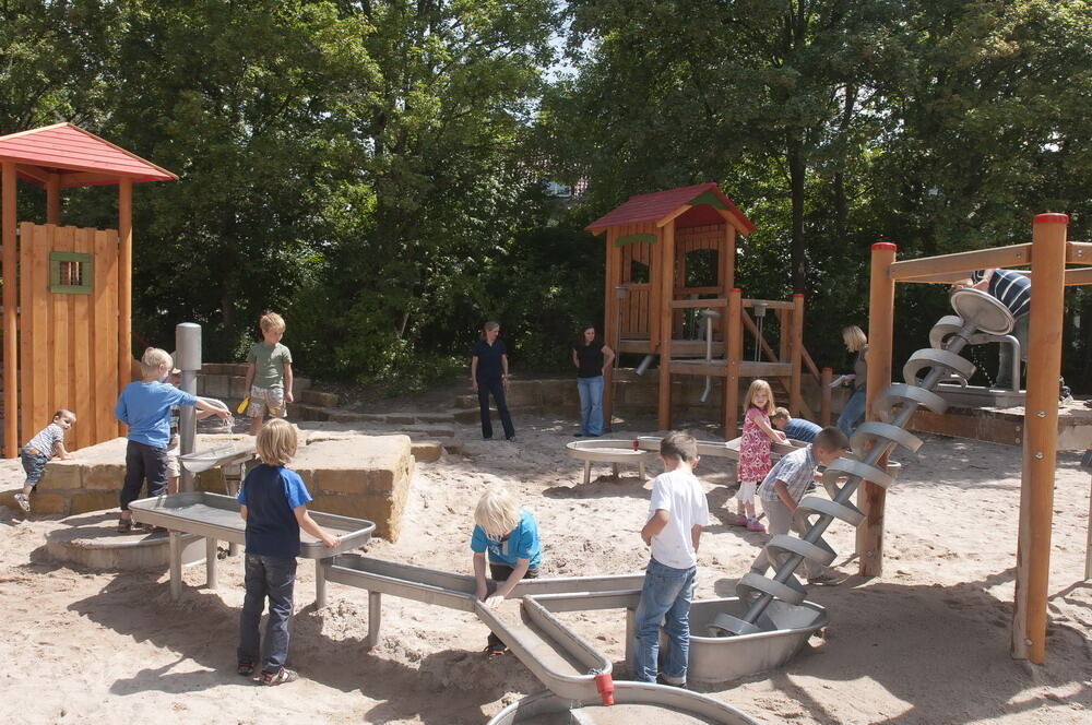 Spielplatz auf der Pomologie in neuem Glanz