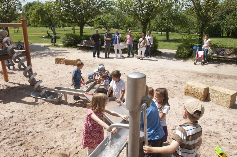 Spielplatz auf der Pomologie in neuem Glanz