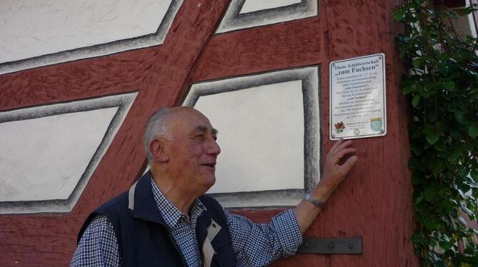 Eugen Keppler ist ein wandelndes Gönninger Geschichtsbuch.  GEA-FOTO: IGL