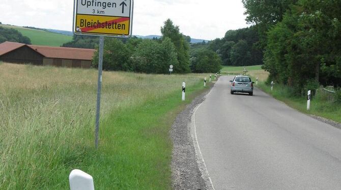 Note vier bis fünf: die Straße zwischen Upfingen und Bleichstetten. GEA-FOTO: DEW