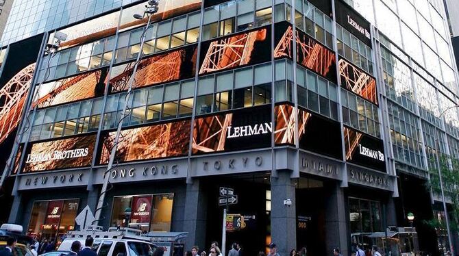 Die damalige Zentrale der Investmentbank Lehman Brothers in New York (Archivfoto).