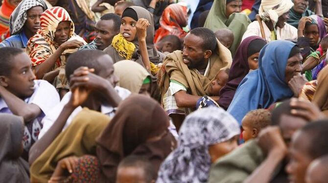 Allein im Flüchtlingslager im kenianischen Dadaab kommen täglich bis zu 1500 Somalier an.