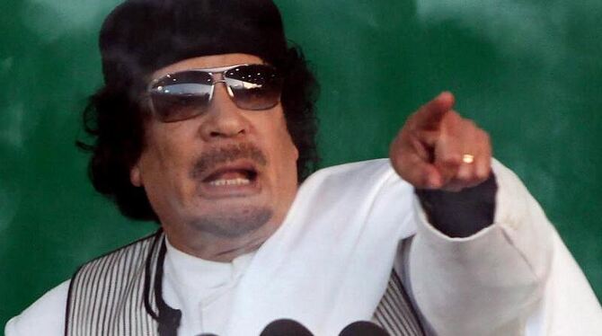 Ist am Ende: Libyens Revolutionsführer Gaddafi. (Archivbild)