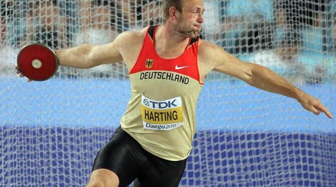 Robert Harting hat seinen WM-Titel im Diskuswerfen verteidigt.