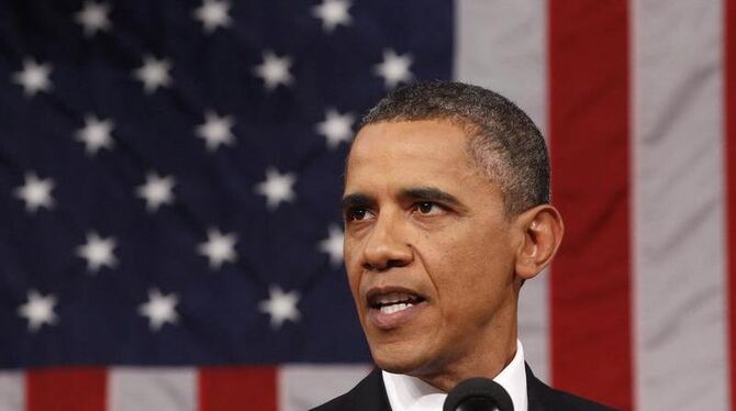 Barack Obama während seiner Rede vor dem Kongress in Washington.