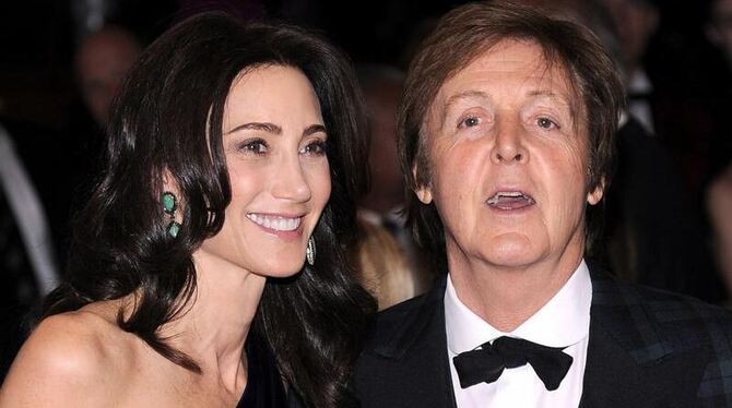 Paul McCartney und seine Verlobte Nancy Shevell.