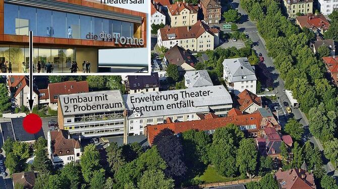 Kompromissvorschlag: Das Theaterzentrum in der Planie schrumpft auf einen Neubau und den Umbau des angrenzenden Gebäudes zusamme