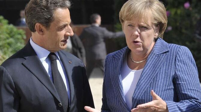 Der französische Präsident Nicolas Sarkozy und Bundeskanzlerin Angela Merkel. Foto: Horacio Villalobos