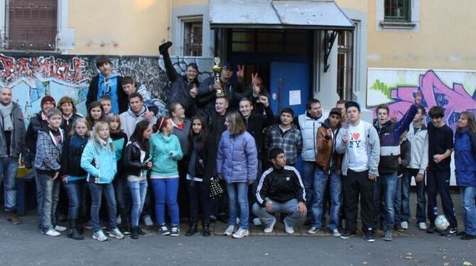 Hatten jede Menge Spaß bei der zweiten Stadtteilrallye: Jugendliche von der Bastille, der B-Jugend des FC Reutlingen und des Wie