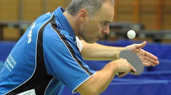 Ist der Knoten nun geplatzt? Der ehemalige Bundesligaspieler Dietmar Palmi vom SSV Reutlingen gewann in Grünwettersbach beide Ei