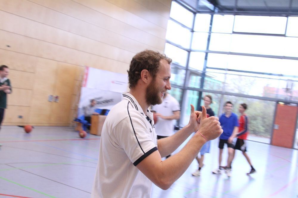 ZmS beim Training mit den Walter Tigers. Foto: Fink