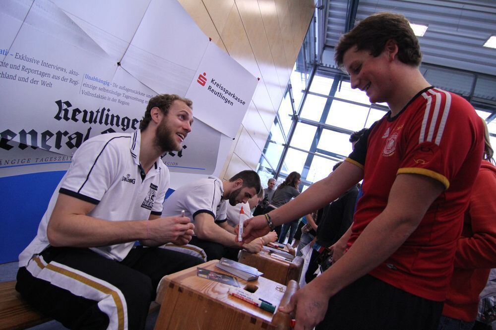 ZmS beim Training mit den Walter Tigers. Foto: Fink