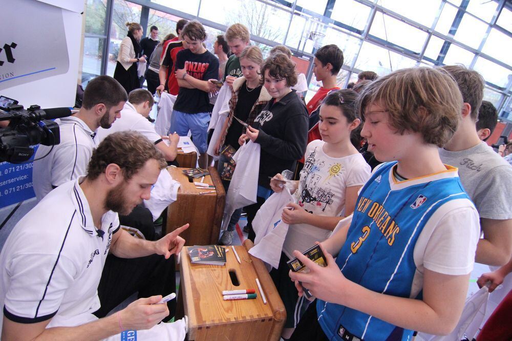 ZmS beim Training mit den Walter Tigers. Foto: Fink