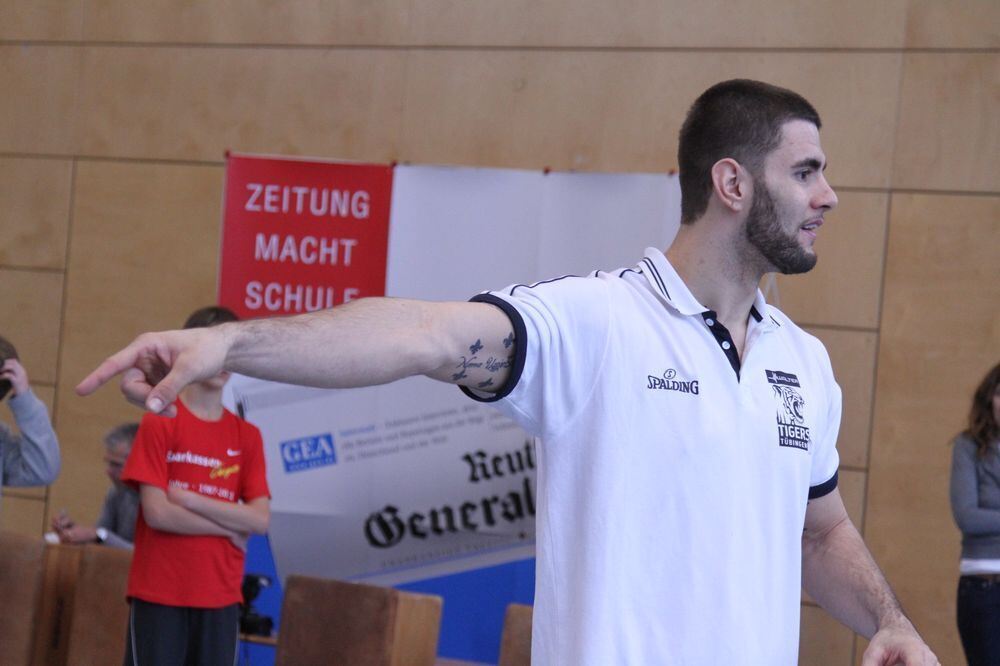 ZmS beim Training mit den Walter Tigers. Foto: Fink