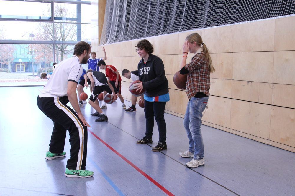 ZmS beim Training mit den Walter Tigers. Foto: Fink