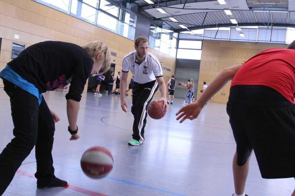 ZmS beim Training mit den Walter Tigers. Foto: Fink