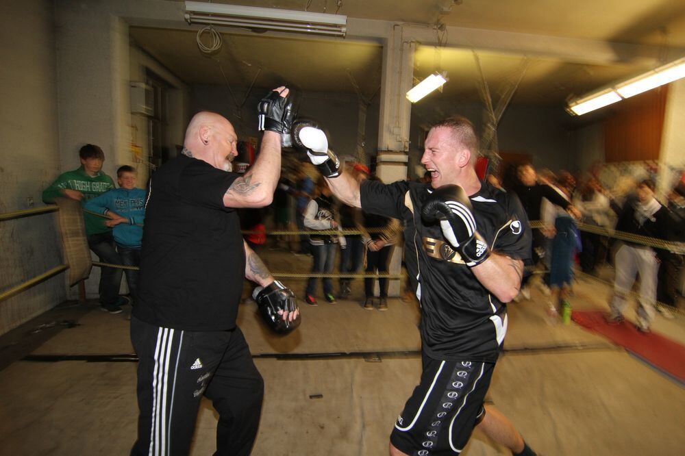 ZmS beim Boxtraining mit Björn Blaschke. Foto: Fink