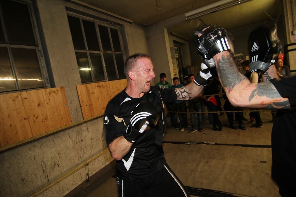 ZmS beim Boxtraining mit Björn Blaschke. Foto: Fink