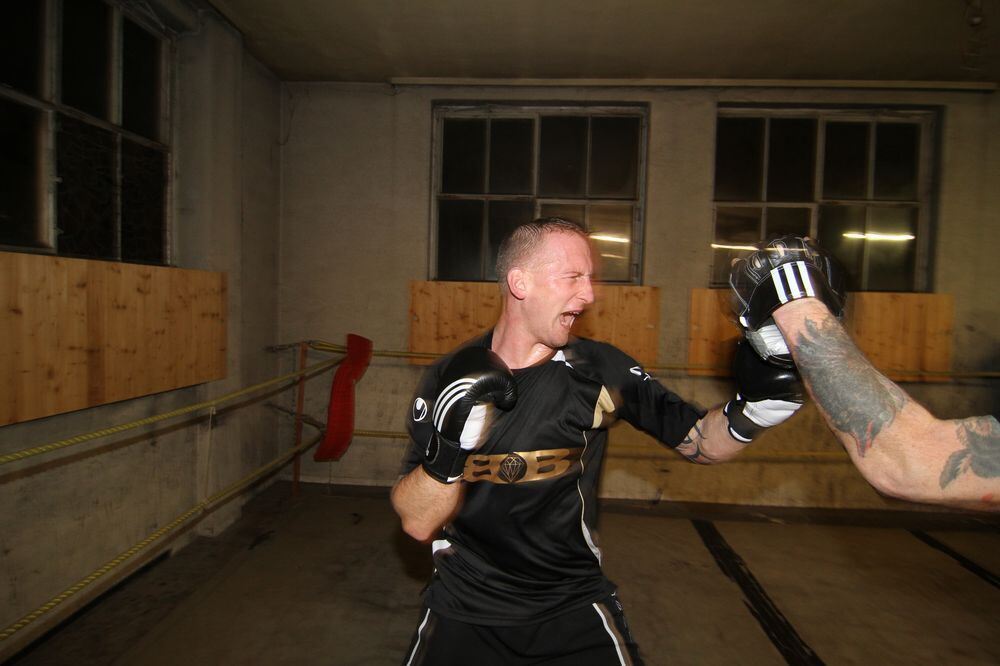 ZmS beim Boxtraining mit Björn Blaschke. Foto: Fink