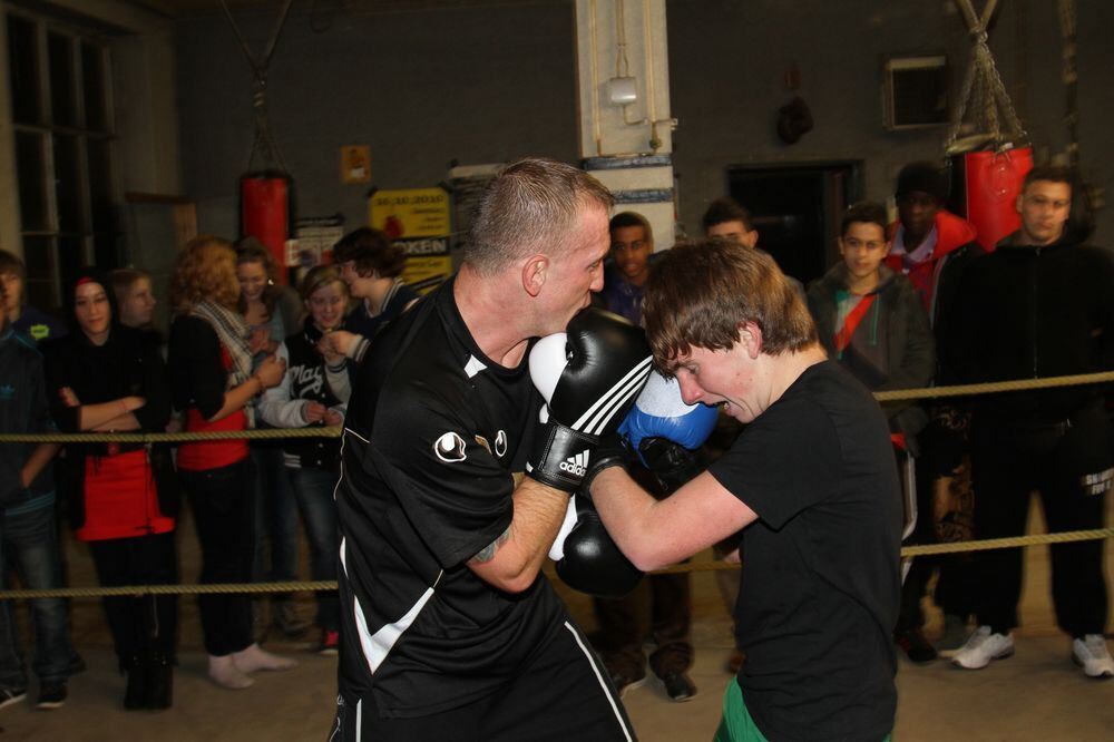 ZmS beim Boxtraining mit Björn Blaschke. Foto: Fink