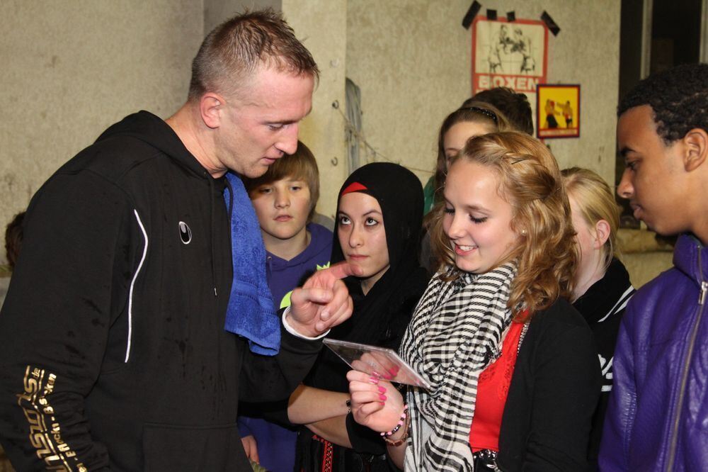 ZmS beim Boxtraining mit Björn Blaschke. Foto: Fink