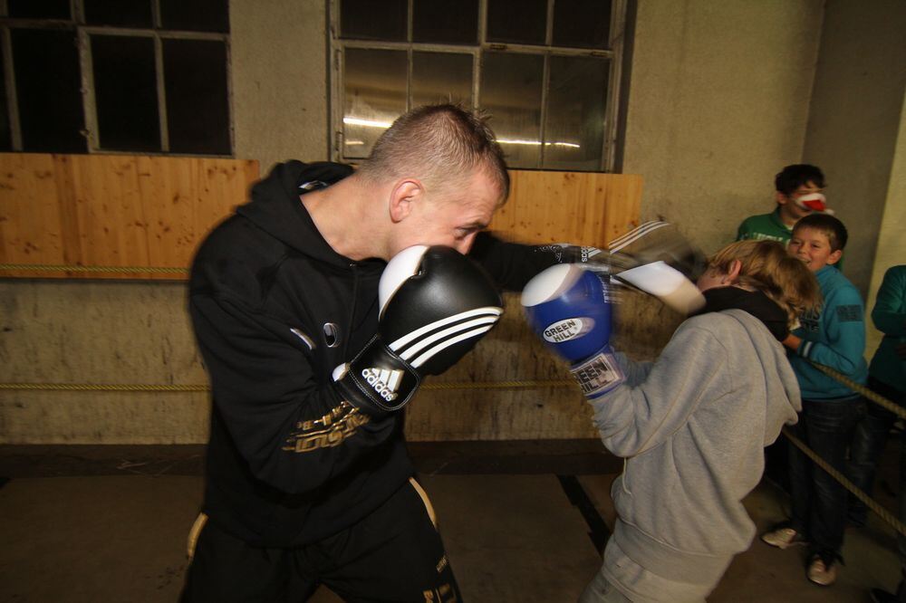 ZmS beim Boxtraining mit Björn Blaschke. Foto: Fink