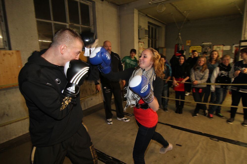 ZmS beim Boxtraining mit Björn Blaschke. Foto: Fink