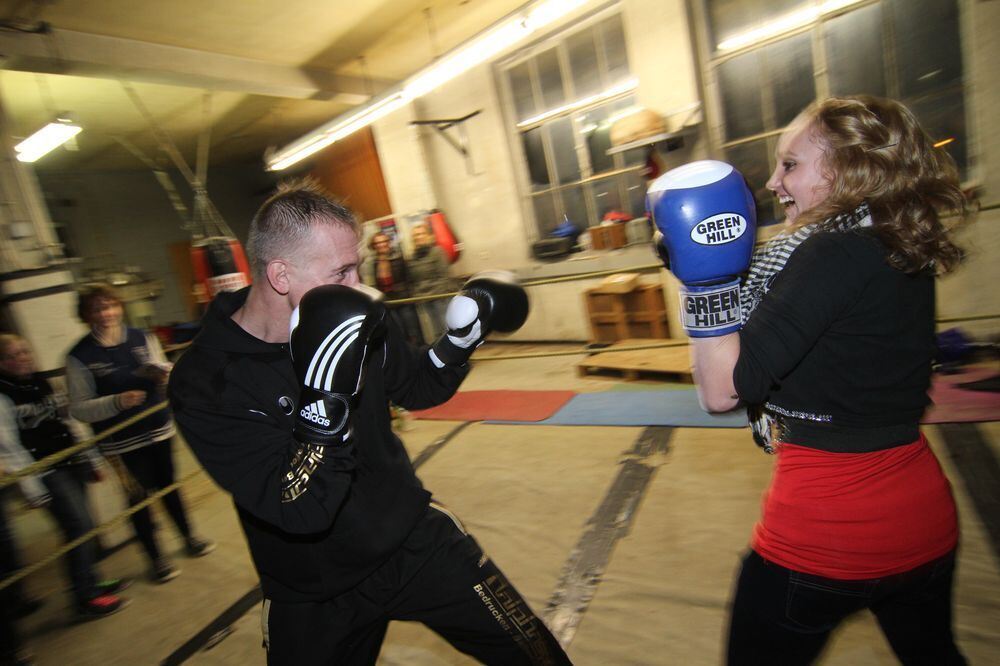 ZmS beim Boxtraining mit Björn Blaschke. Foto: Fink